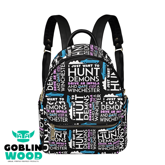 Hunt Drive Ride - Black Mini Backpack - Supernatural Inspired - Goblin Wood Exclusive - Goblin Wood