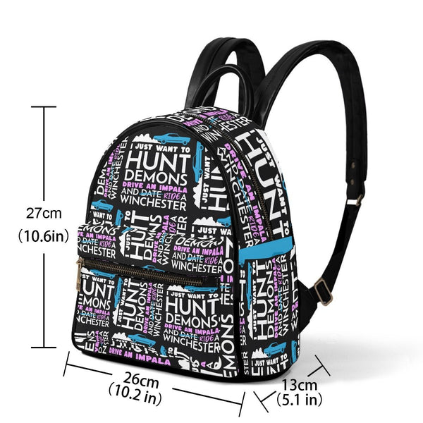 Hunt Drive Ride - Black Mini Backpack - Supernatural Inspired - Goblin Wood Exclusive - Goblin Wood