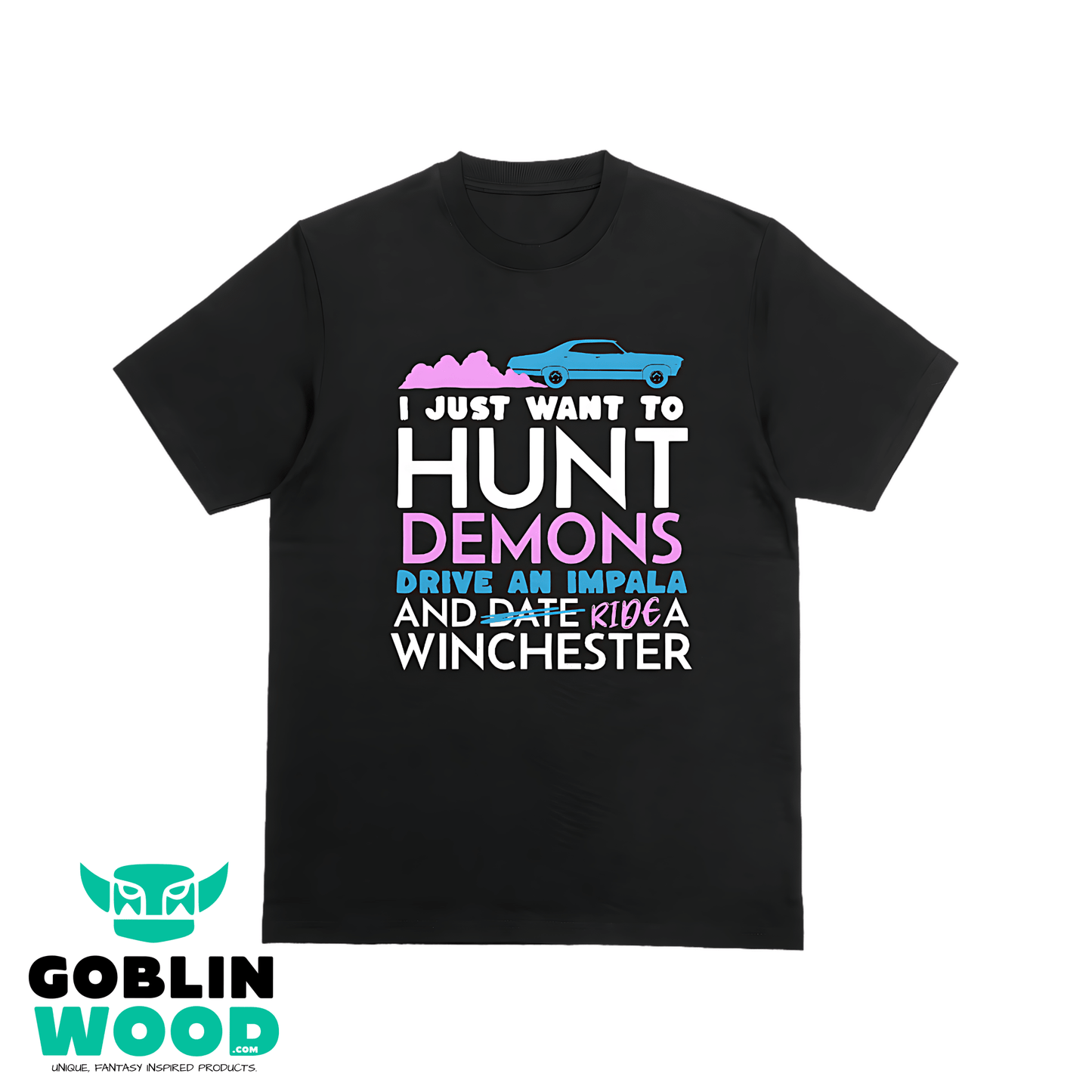 Hunt Drive Ride - Black Premium T-Shirt - Supernatural Inspired - Goblin Wood Exclusive - Goblin Wood