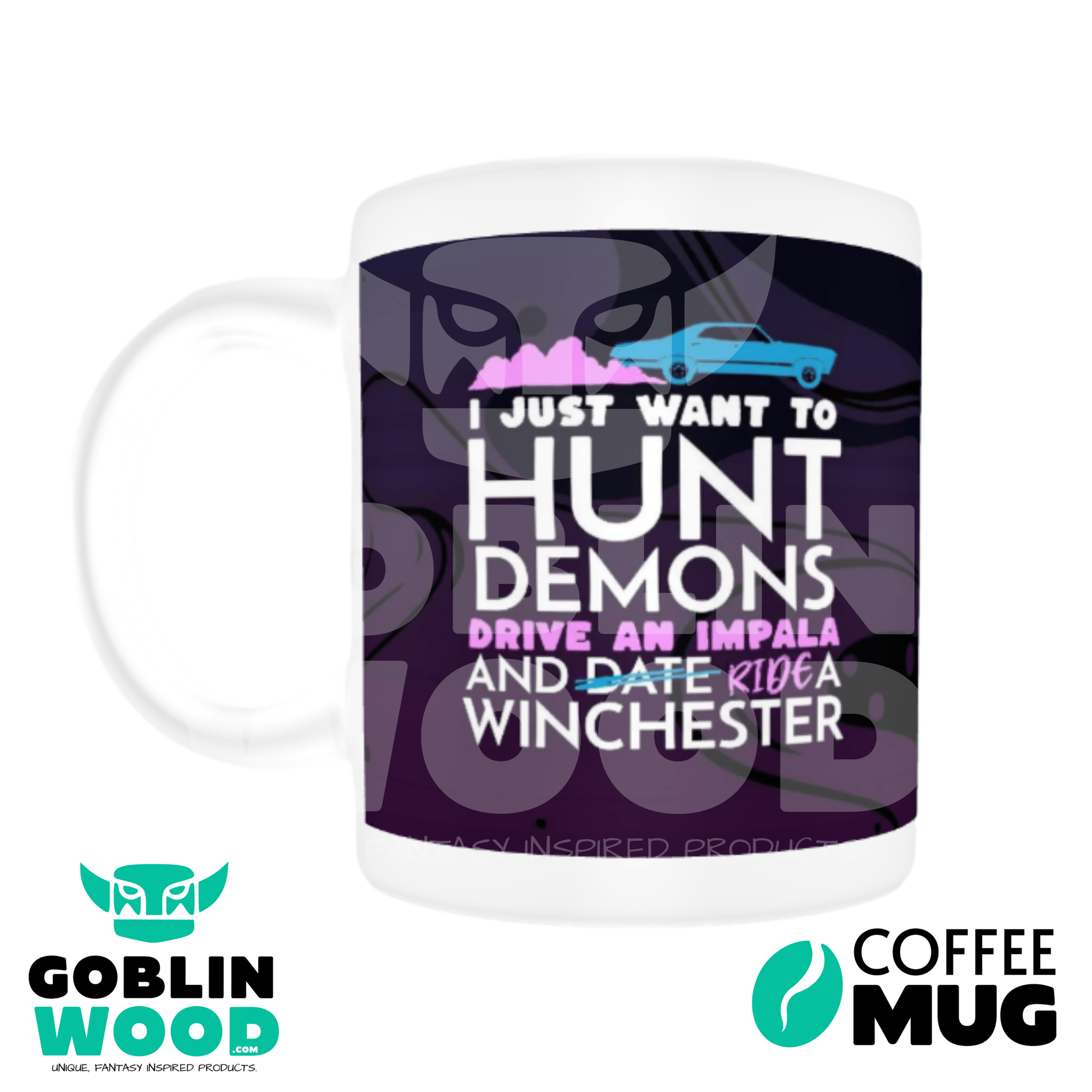 Hunt Drive Ride - Coffee Mug - Supernatural Inspired - Goblin Wood Exclusive - Goblin Wood