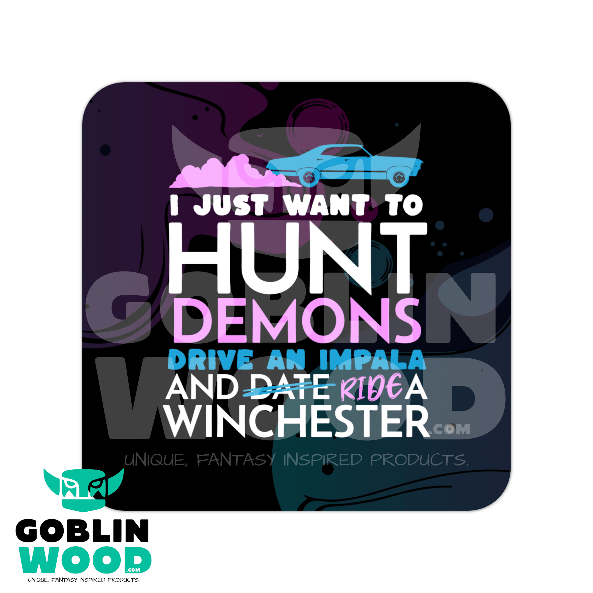 Hunt Drive Ride - Drinks Coaster - Supernatural Inspired - Goblin Wood Exclusive - Goblin Wood