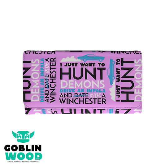 Hunt Drive Ride (Pink) - Supernatural Inspired AOP Purse - Goblin Wood Exclusive - Goblin Wood