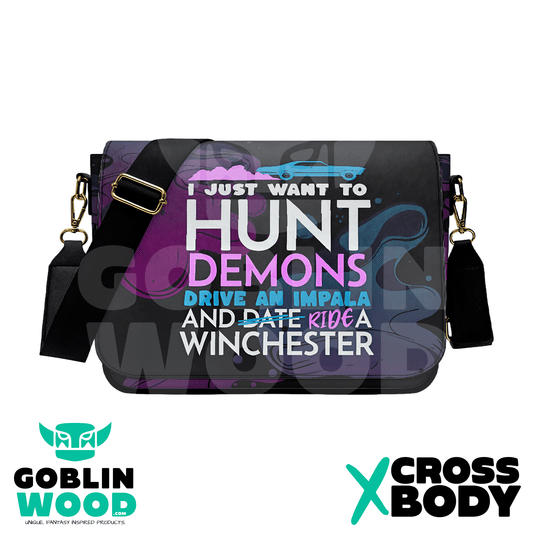 Hunt Drive Ride - PU Cross Body Hand Bag - Supernatural Inspired - Goblin Wood Exclusive - Goblin Wood