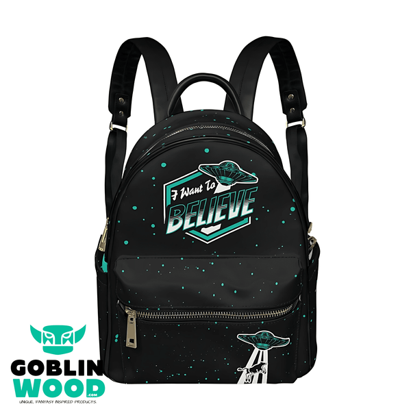 I Want To Believe - AOP Print Mini Backpack - The X - Files Inspired - Goblin Wood Exclusive - Goblin Wood