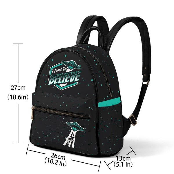 I Want To Believe - AOP Print Mini Backpack - The X - Files Inspired - Goblin Wood Exclusive - Goblin Wood