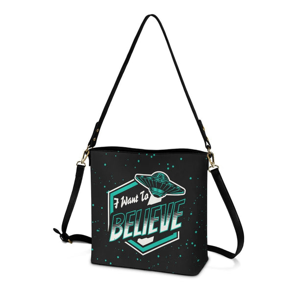 I Want To Believe - Cross Body Bucket Bag - The X - Files Inspired - Goblin Wood Exclusive - Goblin Wood