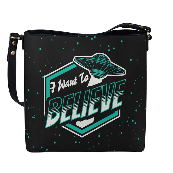 I Want To Believe - Cross Body Bucket Bag - The X - Files Inspired - Goblin Wood Exclusive - Goblin Wood