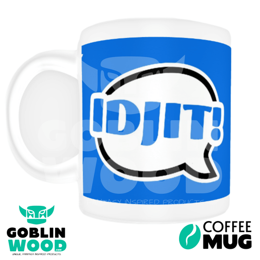 Idjit! - Speech Bubble Coffee Mug - Supernatural Inspired - Goblin Wood Exclusive - Goblin Wood