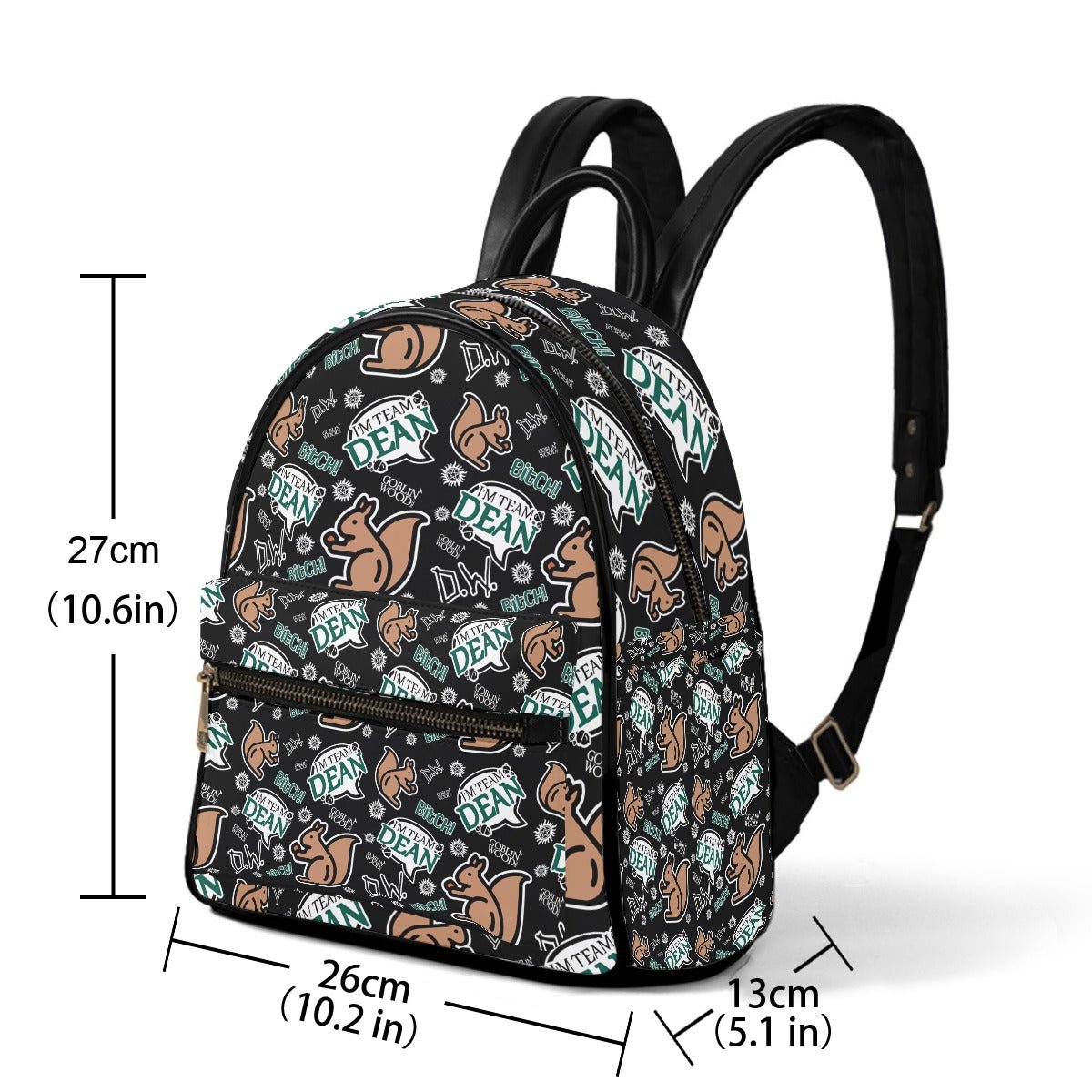 I'm Team Dean - AOP Print Mini Backpack - Supernatural Inspired - Goblin Wood Exclusive - Goblin Wood