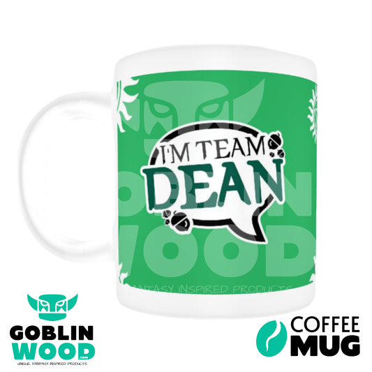 I'm Team Dean! - Speech Bubble Coffee Mug - Supernatural Inspired - Goblin Wood Exclusive - Goblin Wood