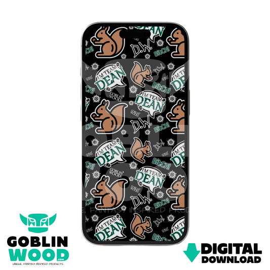 I'm Team Dean - Supernatural Inspired Digital Screen Background - Goblin Wood Exclusive - Goblin Wood
