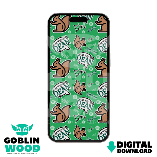 I'm Team Dean - Supernatural Inspired Digital Screen Background - Goblin Wood Exclusive - Goblin Wood