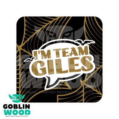 I'm Team Giles! - Speech Bubble Drinks Coaster - Buffy Inspired - Goblin Wood Exclusive - Goblin Wood