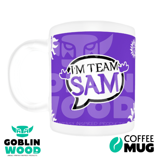I'm Team Sam! - Speech Bubble Coffee Mug - Supernatural Inspired - Goblin Wood Exclusive - Goblin Wood