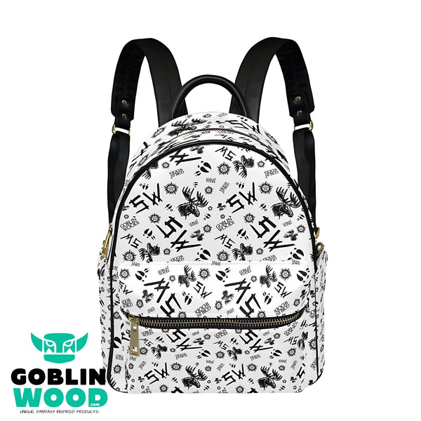 Initially Sam - Mini Backpack (White) - Supernatural Inspired - Goblin Wood Exclusive - Goblin Wood