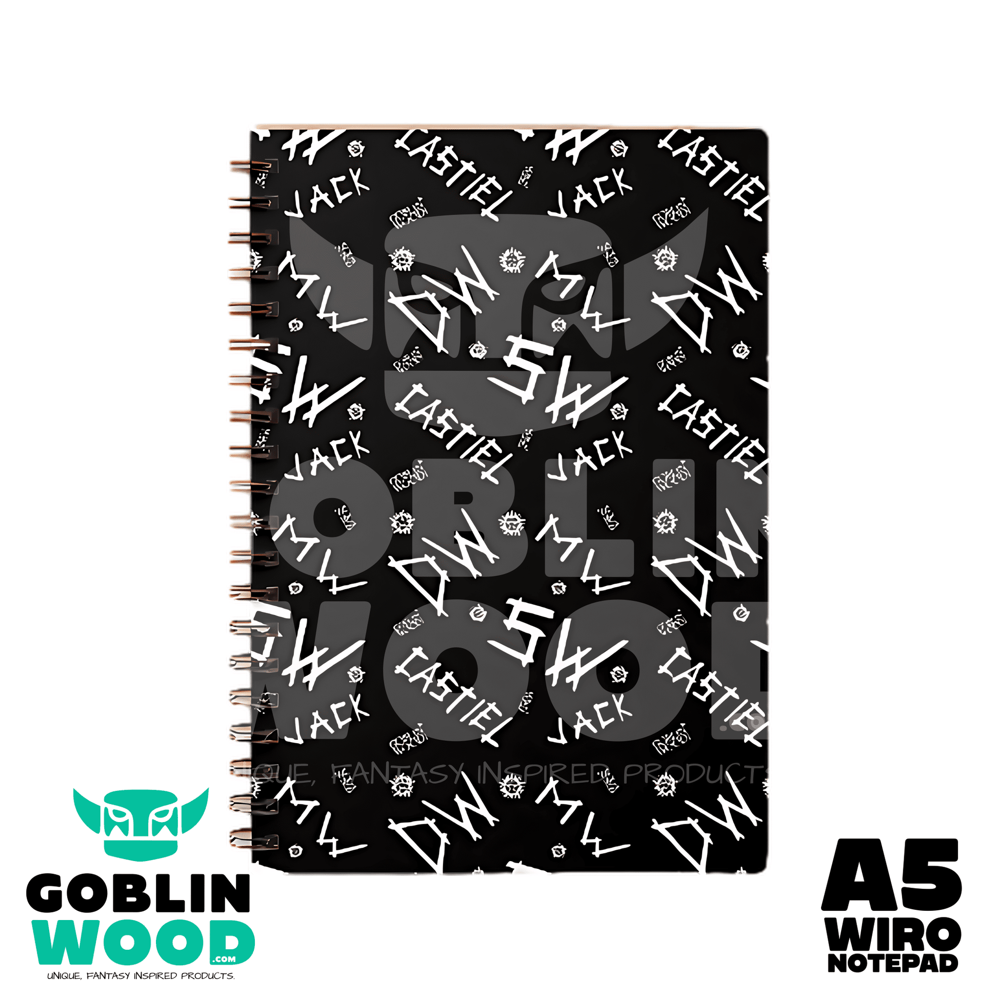 Initials - A5 AOP Lined Notebook - Supernatural Inspired - Goblin Wood Exclusive - Goblin Wood