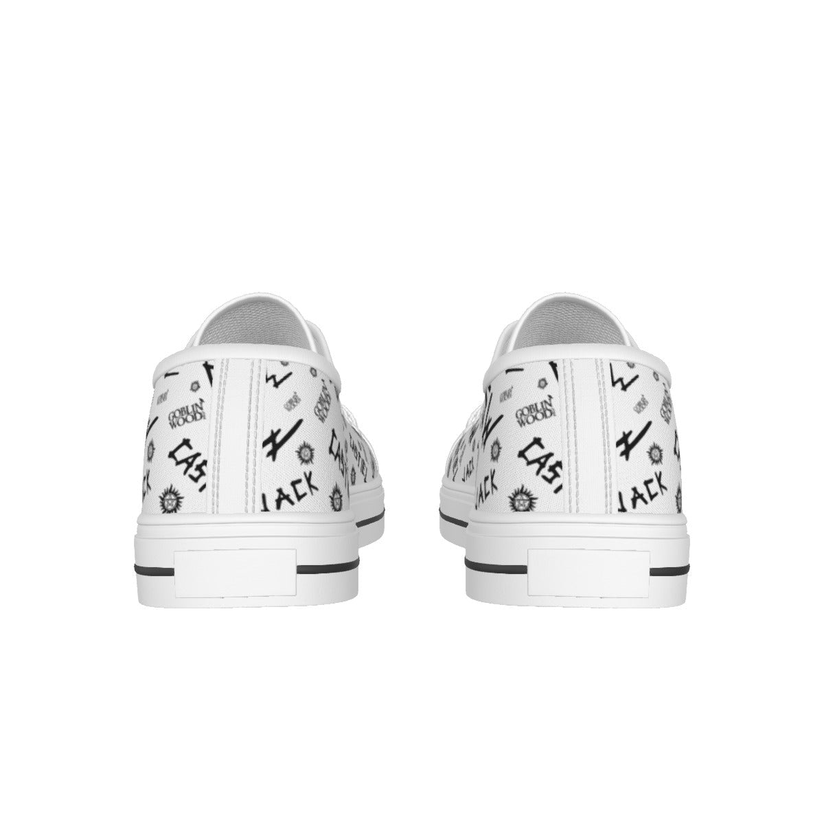 Initials - Arctic White Canvas Lo - Top Shoe - Supernatural Inspired - Goblin Wood Exclusive - Goblin Wood