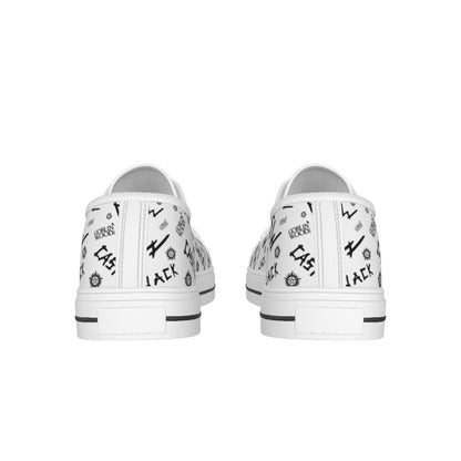 Initials - Arctic White Canvas Lo - Top Shoe - Supernatural Inspired - Goblin Wood Exclusive - Goblin Wood