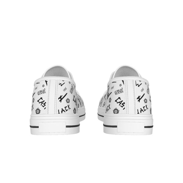 Initials - Arctic White Canvas Lo - Top Shoe - Supernatural Inspired - Goblin Wood Exclusive - Goblin Wood