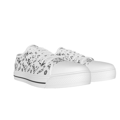 Initials - Arctic White Canvas Lo - Top Shoe - Supernatural Inspired - Goblin Wood Exclusive - Goblin Wood