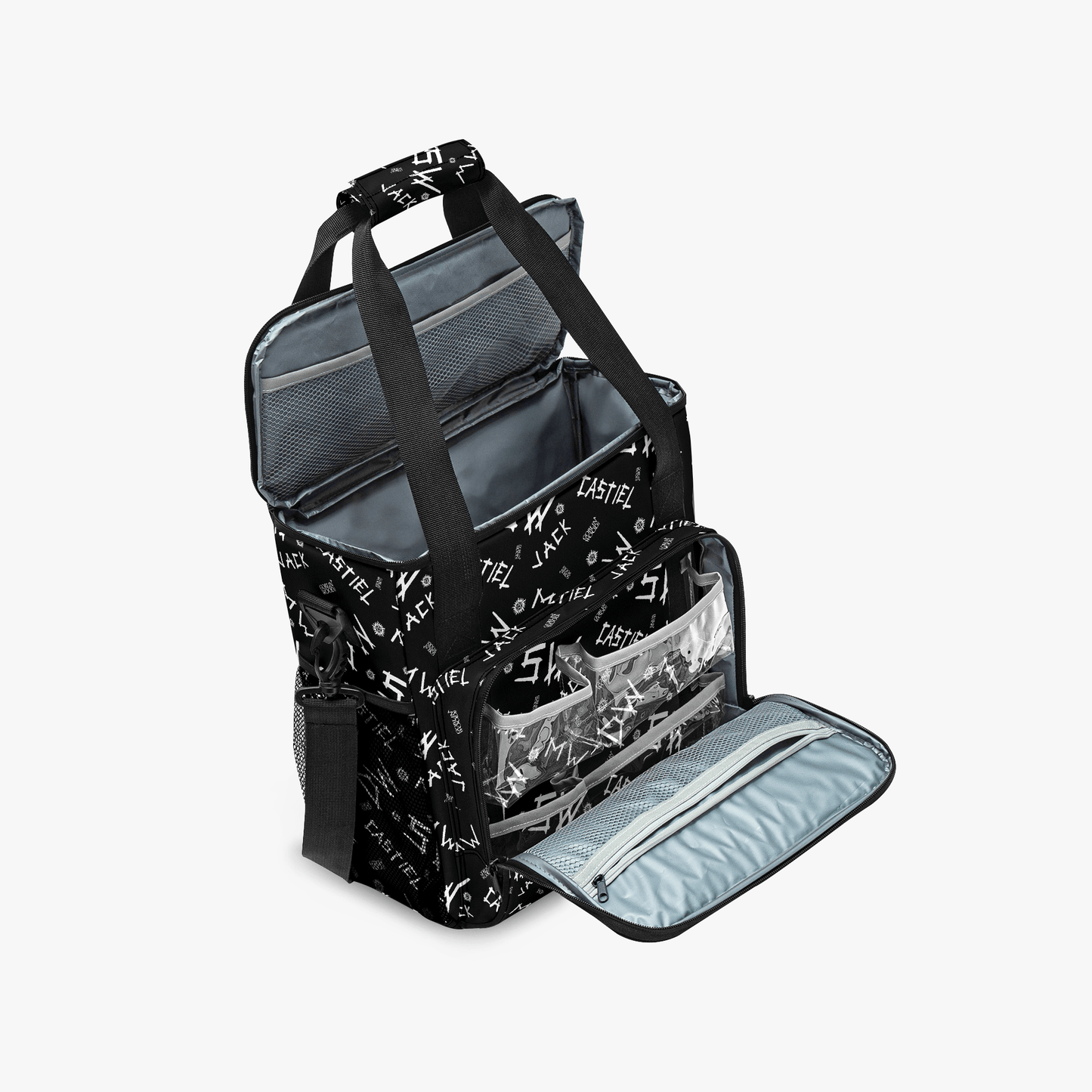 Initials - Black - AOP Insulated Canvas Cool Bag - Supernatural Inspired - Goblin Wood Exclusive - Goblin Wood