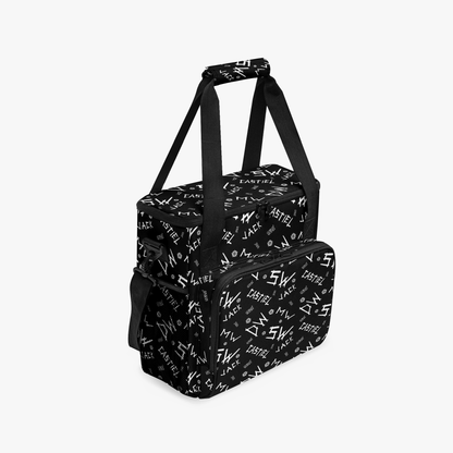 Initials - Black - AOP Insulated Canvas Cool Bag - Supernatural Inspired - Goblin Wood Exclusive - Goblin Wood