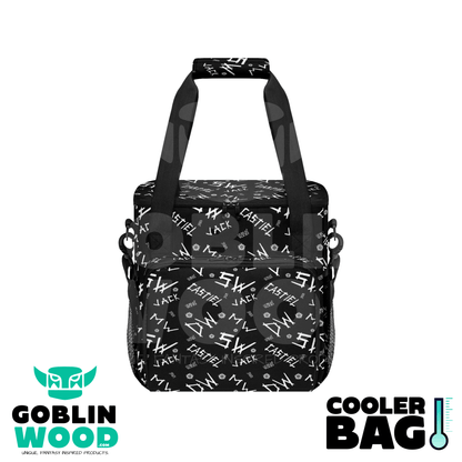 Initials - Black - AOP Insulated Canvas Cool Bag - Supernatural Inspired - Goblin Wood Exclusive - Goblin Wood