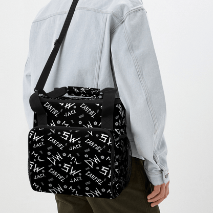 Initials - Black - AOP Insulated Canvas Cool Bag - Supernatural Inspired - Goblin Wood Exclusive - Goblin Wood