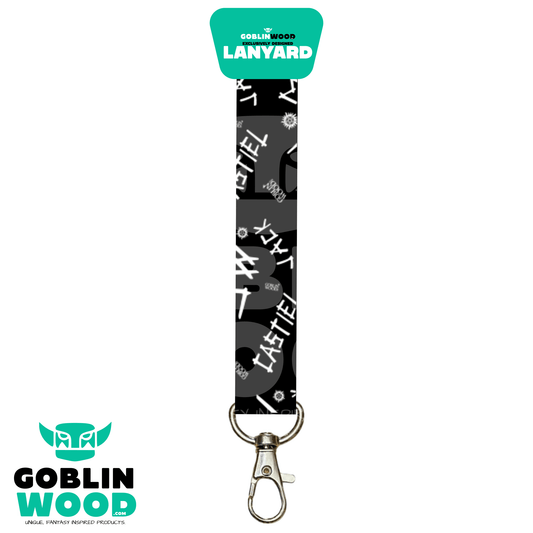 Initials (Black) - AOP Lanyard - Supernatural Inspired - Goblin Wood Exclusive - Goblin Wood