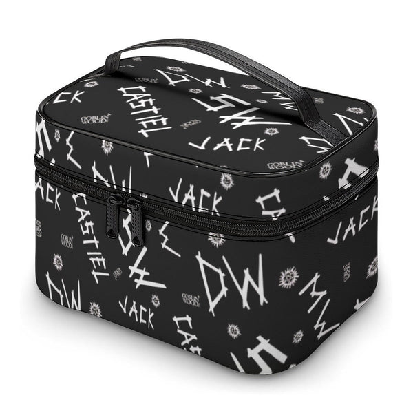 Initials - Black AOP Toiletry Bag - Supernatural Inspired - Goblin Wood Exclusive - Goblin Wood