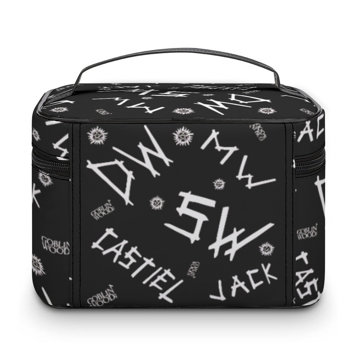 Initials - Black AOP Toiletry Bag - Supernatural Inspired - Goblin Wood Exclusive - Goblin Wood