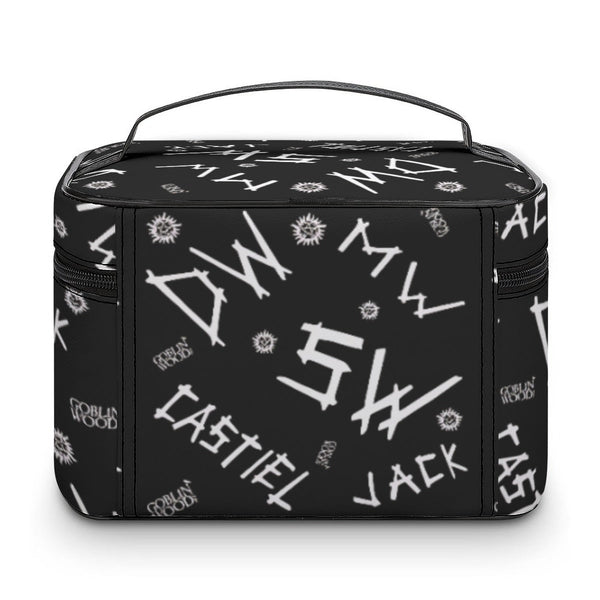 Initials - Black AOP Toiletry Bag - Supernatural Inspired - Goblin Wood Exclusive - Goblin Wood