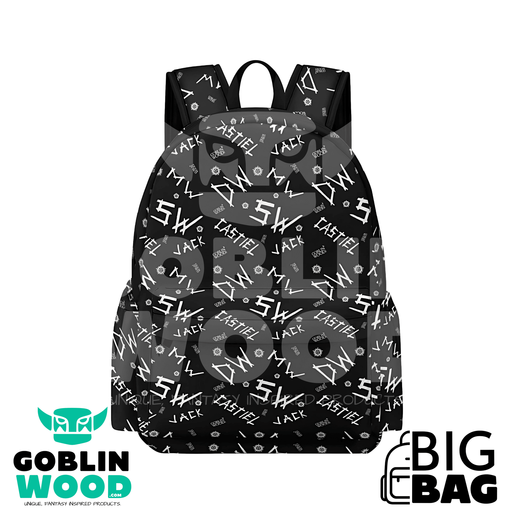 Initials (Black) - BIG Bag - Supernatural Inspired - Goblin Wood Exclusive - Goblin Wood