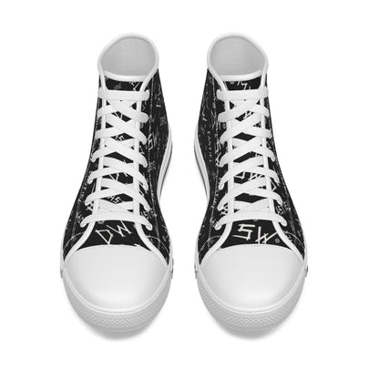 Initials - Black Canvas Hi - Top Shoe - Supernatural Inspired - Goblin Wood Exclusive - Goblin Wood