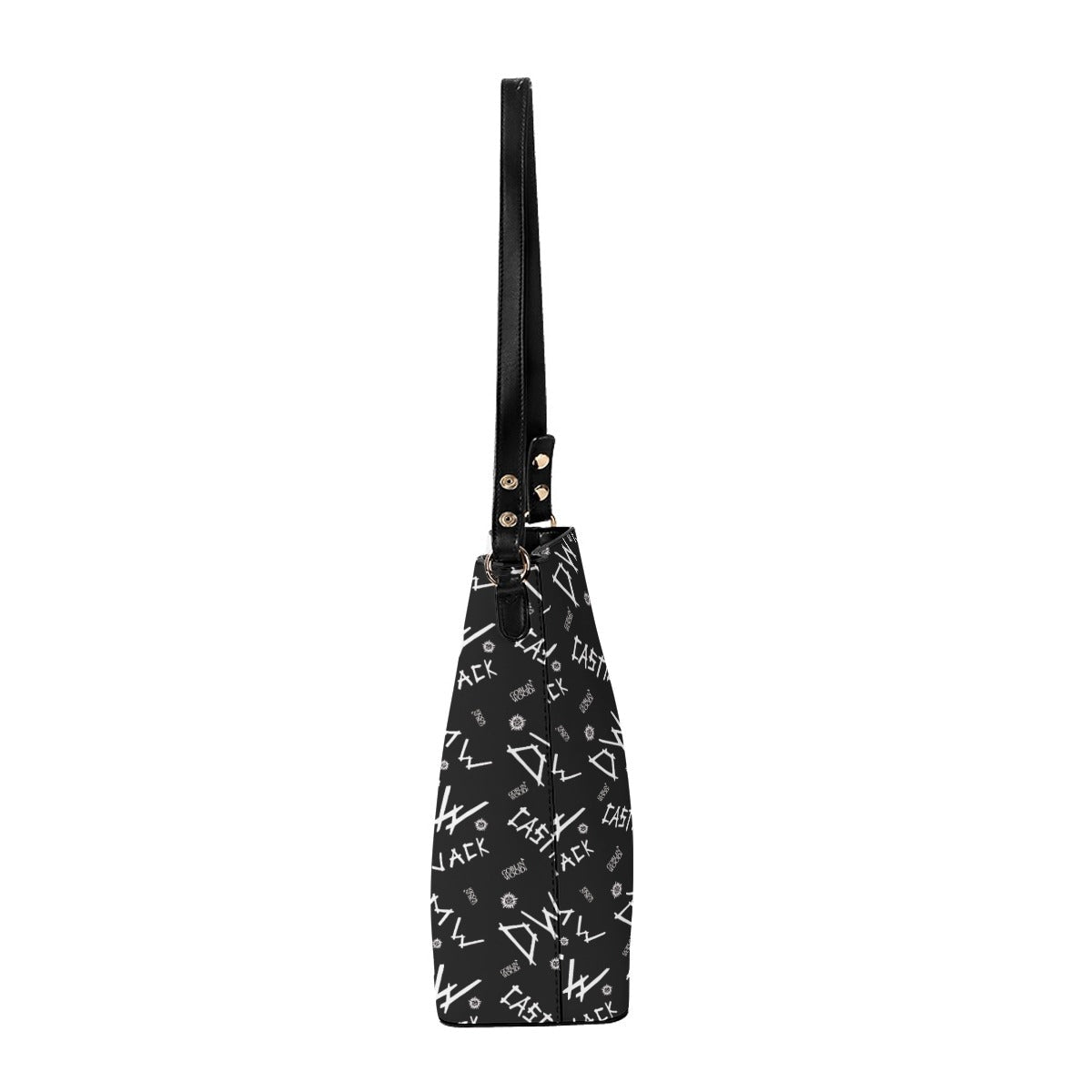 Initials (Black) - Cross Body Bucket Bag - Supernatural Inspired - Goblin Wood Exclusive - Goblin Wood