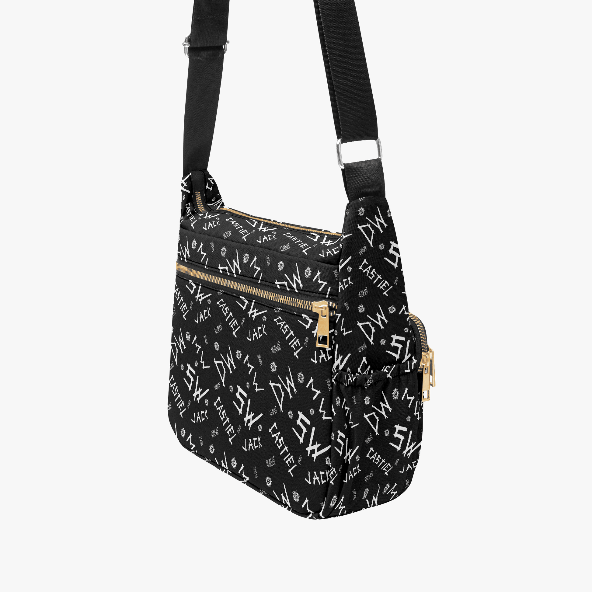 Initials (Black) - Multi Pocket Crossbody - Supernatural Inspired - Goblin Wood Exclusive - Goblin Wood