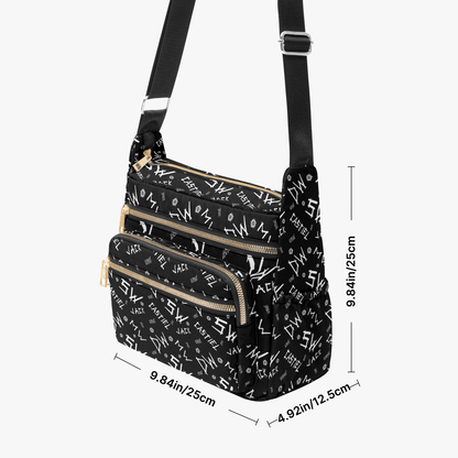 Initials (Black) - Multi Pocket Crossbody - Supernatural Inspired - Goblin Wood Exclusive - Goblin Wood