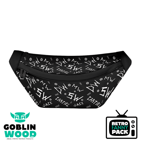 Initials (Black) - Retro Fanny Pack - Supernatural Inspired - Goblin Wood Exclusive - Goblin Wood
