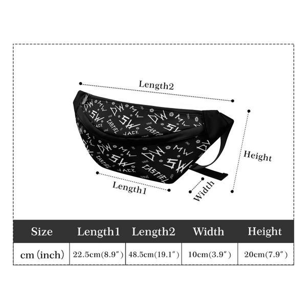 Initials (Black) - Retro Fanny Pack - Supernatural Inspired - Goblin Wood Exclusive - Goblin Wood