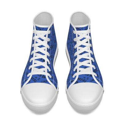 Initials - Denim Blue Canvas Hi - Top Shoe - Supernatural Inspired - Goblin Wood Exclusive - Goblin Wood