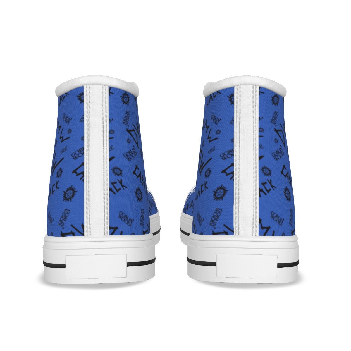 Initials - Denim Blue Canvas Hi - Top Shoe - Supernatural Inspired - Goblin Wood Exclusive - Goblin Wood