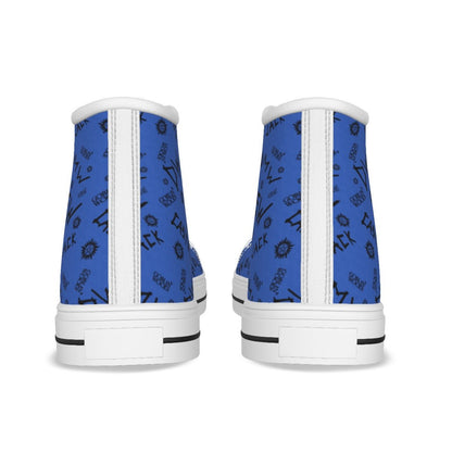 Initials - Denim Blue Canvas Hi - Top Shoe - Supernatural Inspired - Goblin Wood Exclusive - Goblin Wood