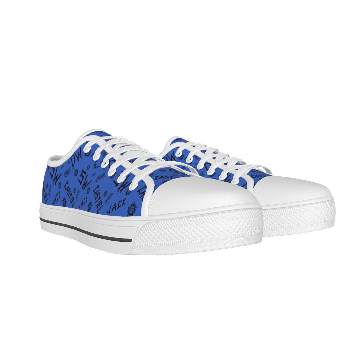 Initials - Denim Blue Canvas Lo - Top Shoe - Supernatural Inspired - Goblin Wood Exclusive - Goblin Wood