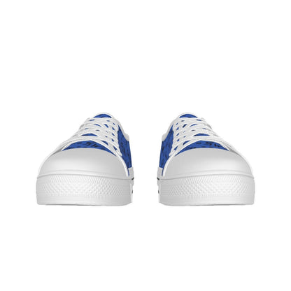 Initials - Denim Blue Canvas Lo - Top Shoe - Supernatural Inspired - Goblin Wood Exclusive - Goblin Wood