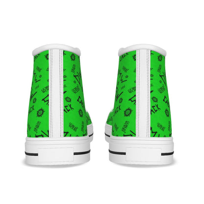 Initials - Green Canvas Hi - Top Shoe - Supernatural Inspired - Goblin Wood Exclusive - Goblin Wood