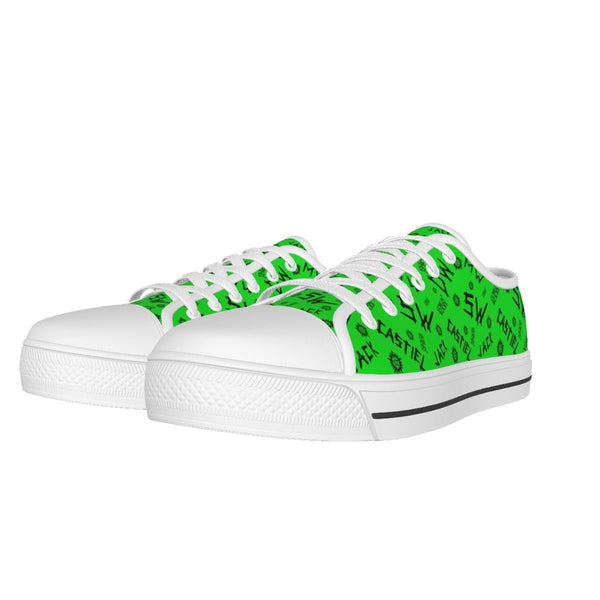 Initials - Green Canvas Lo - Top Shoe - Supernatural Inspired - Goblin Wood Exclusive - Goblin Wood