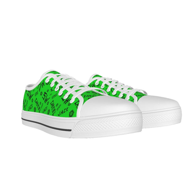 Initials - Green Canvas Lo - Top Shoe - Supernatural Inspired - Goblin Wood Exclusive - Goblin Wood