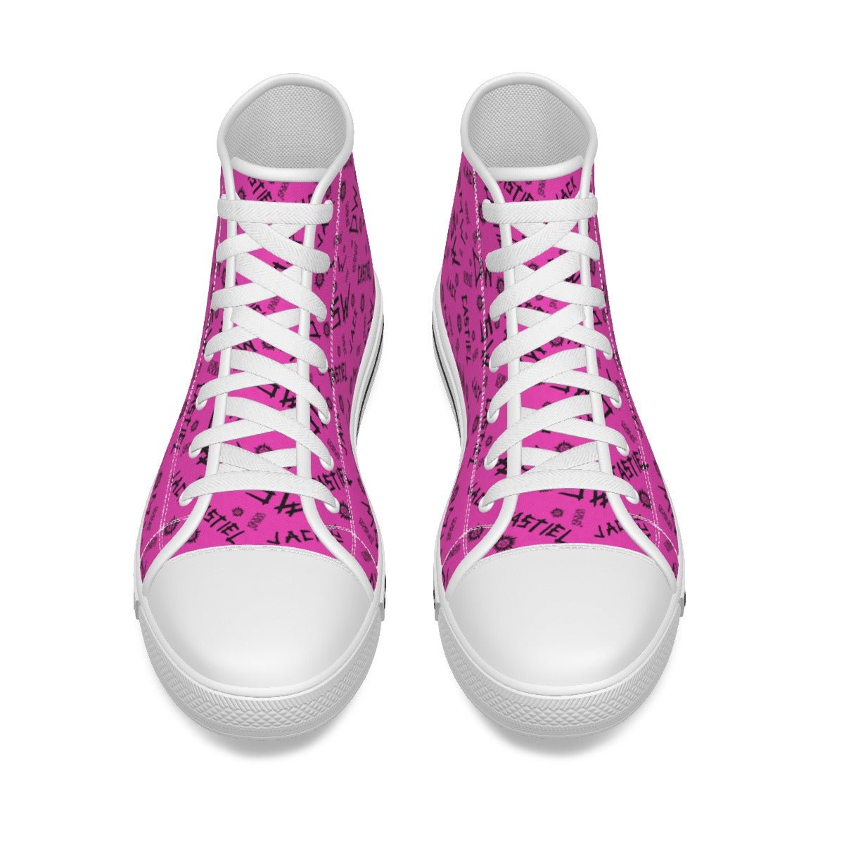 Initials - Hot Pink Canvas Hi - Top Shoe - Supernatural Inspired - Goblin Wood Exclusive - Goblin Wood