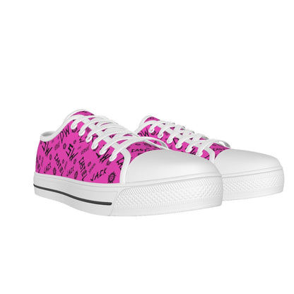 Initials - Hot Pink Canvas Lo - Top Shoe - Supernatural Inspired - Goblin Wood Exclusive - Goblin Wood