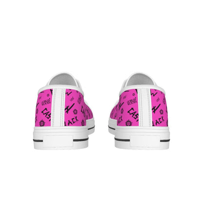 Initials - Hot Pink Canvas Lo - Top Shoe - Supernatural Inspired - Goblin Wood Exclusive - Goblin Wood